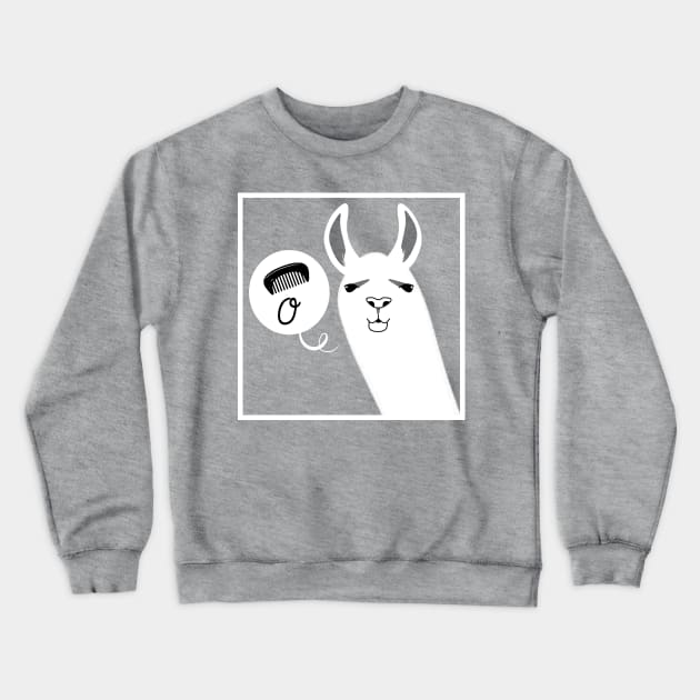 "Comb O" Say Llama Crewneck Sweatshirt by HeroInstitute